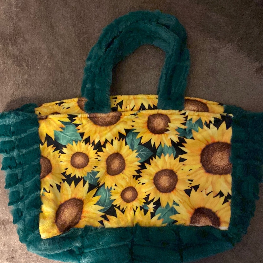 Brand New Minky Sunflower Bag Super Soft